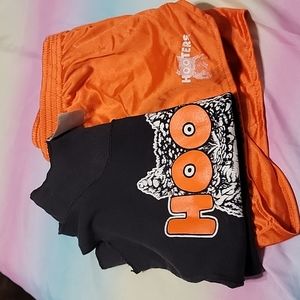 Vintage blk Hooters Uniform Tank & Dolfin Shorts Medium/Large